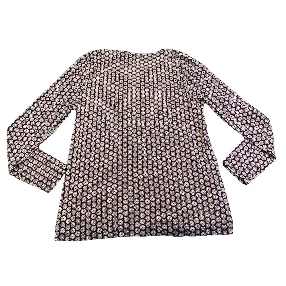 Liz Claiborne Blouse Long Sleeve Geometric Print Boho Size‎ Large